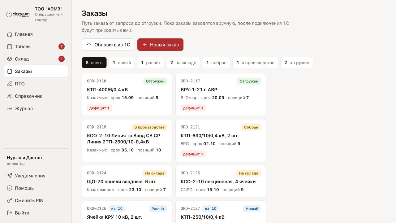 АЭМЗ — обзор интерфейса