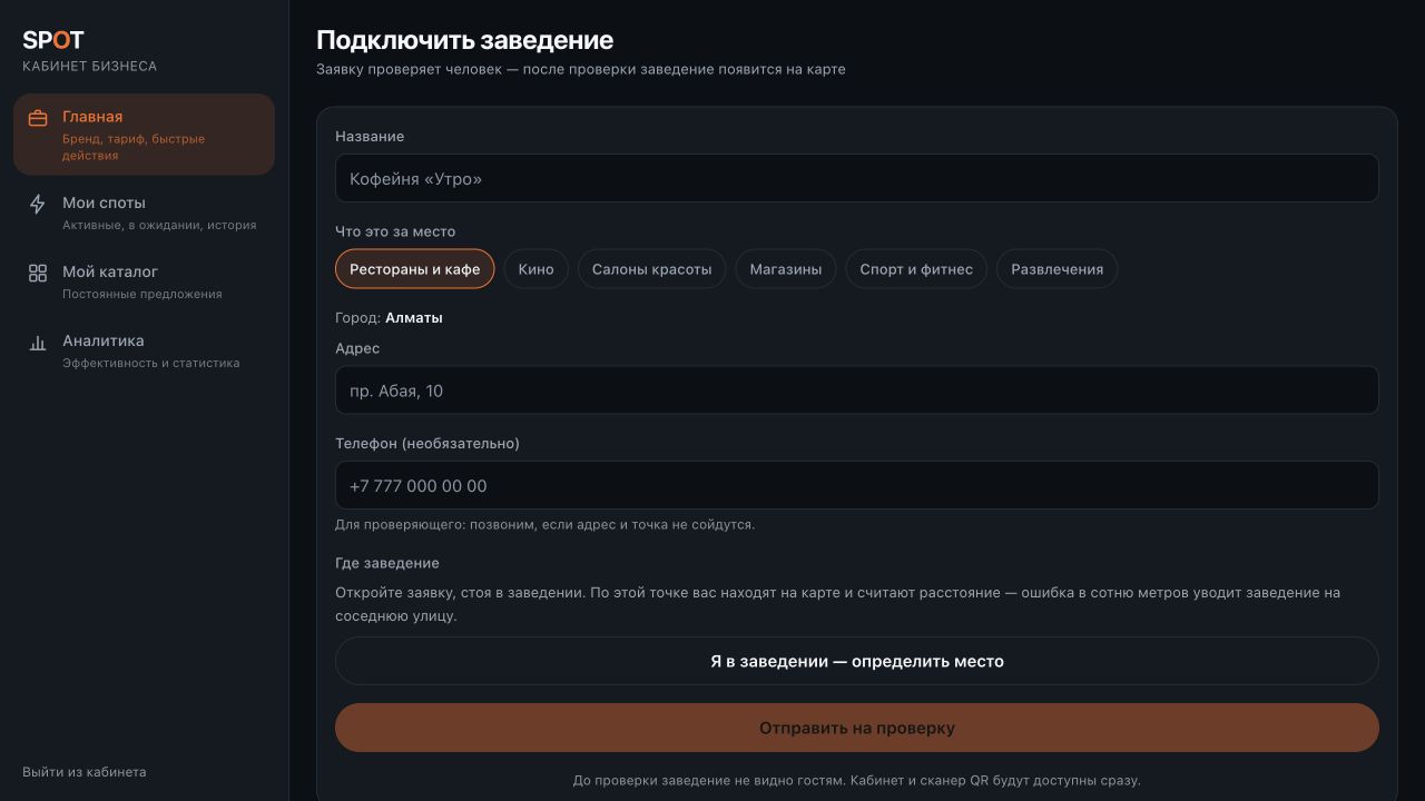 SPOT — обзор интерфейса